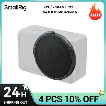 Filtro SmallRig Action 6 2 en 1 CPL / VND3-5 para DJI OSMO Action 6 con Estuche de Almacenamiento, Filtro de Control de Luz Superior 5894