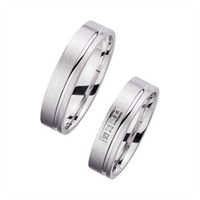 alianzas oro blanco con diamantes ancho 5 mm