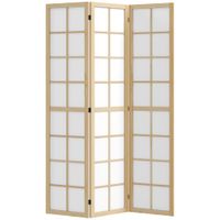 biombo 120x17x170 cm natural y blanco