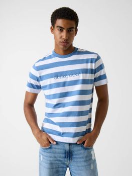 Camiseta A Rayas Con Logotipo