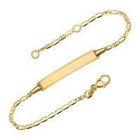 9 quilates pulsera de oro grabable