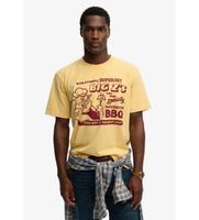 superdry para hombre m1012360a camiseta roadside trade loose amarillo xl casual algodon manga corta