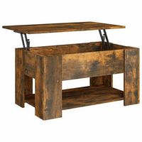 mesa de centromesa auxiliarmesa de cafe madera contrachapada roble ahumado 79x49x41 cm
