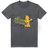 garfield camiseta just pretend im listening para hombre