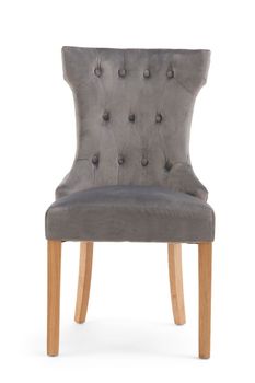 Camille Grey Velvet Dining Chairs - Grey
