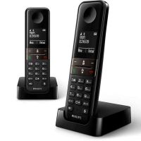 philips d4702b34 telefono inalambrico duo negro