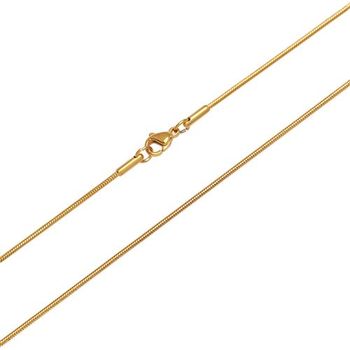 Cadena de serpiente de alta calidad de acero inoxidable chapado en oro
