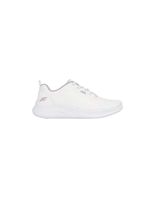 zapatillas skechers bobs mode flex mujer blanco knit mesh silver trim