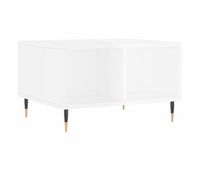 mesa de cafe - mesa de centro madera contrachapada blanco brillo 60x50x365 cm