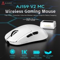 raton inalambrico ajazz aj159 v2 mc con 3 modos bluetooth 24g y cableado cuerpo ligero de 54g seguimiento estable paw3311 bateria recargable intercambiable raton para deportes electronicos