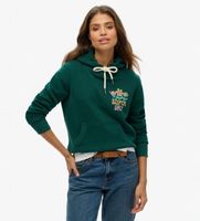 superdry para mujer w2012534a sudadera con capucha summer garden verde xl casual algodon turquesa