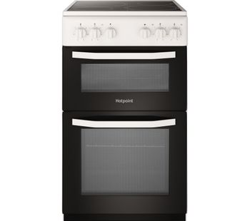 HOTPOINT HD5V92KCW 50 cm Electric Ceramic Cooker - White, White