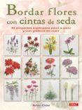bordar flores con cintas de seda