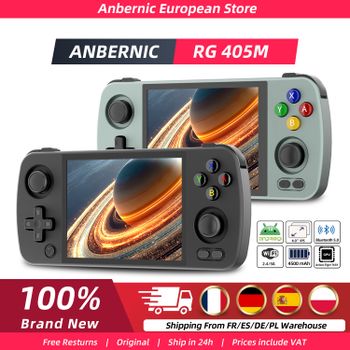 Consola de Juegos Retro Anbernic RG405M, Pantalla Táctil IPS de 4 Pulgadas, Android 12, Cuerpo de Aleación de Aluminio, Joystick Hall, 4500 mAh