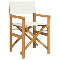 silla de director plegable madera maciza de teca crema