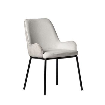Silla De Comedor Poliéster Klast Home Moderno 55 X 84 Cm - Gris