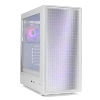 Semitorre NOX Infinity IOTA Mesh ARGB Blanco 4 Ventiladores Vidrio Templado