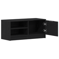 mueble de tv  mueble de salon  gabinete de tv roble negro 80 x 35 x 365 cm
