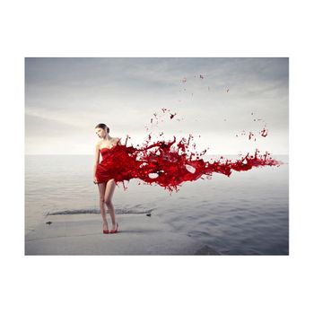 Papel Pintado 3d - Red Beauty (250x193 Cm)