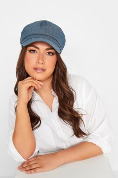 Gorra Con Visera Azul Medio Denim