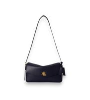 lauren ralph lauren para mujer 431p16684005 bolso de hombro de piel farrah marino osfa casual