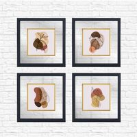 cuadro decorativo enmarcado cam1894296091 multicolor 32x32 cm 4 piezas