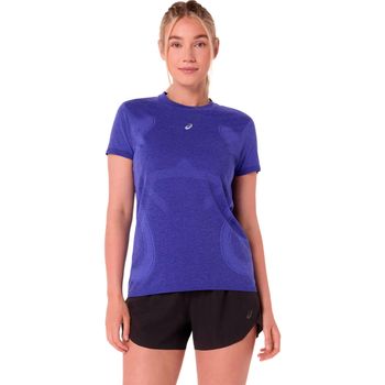 ASICS Road Seamless  Camiseta de running Mujeres - azul, lila