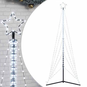 Árbol De Navidad Led 525 Leds Blanco Frío 302 Cm Vidaxl