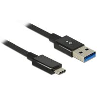 cable usb delock 1 m usb 32 gen 2 type-c a type-a negro