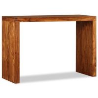 mesa consola madera solida con acabado miel 110x40x76 cm vidaxl