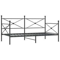 sofa cama sin colchon terciopelo negro 100x200 cm acero vidaxl