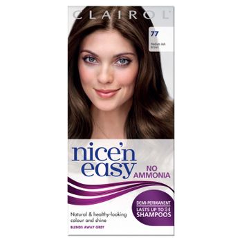 Clairol Nice'n Easy No Ammonia Hair Dye 77 Medium Ash Brown