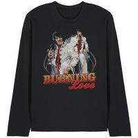 elvis presley camiseta manga larga burning love para mujer