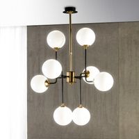 lampara de arana formo negrooro 8 luces
