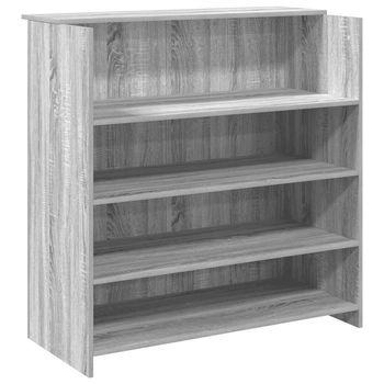 Mostrador De Recepción Sonoma Gris 100x50x103,5 Cm