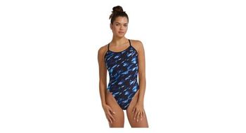 Traje de bano tyr trinityfit durafast elite triadic azul  mujer