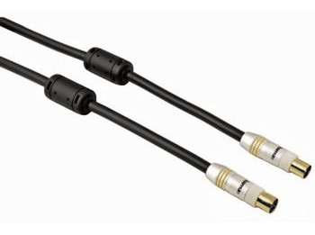 Cable coaxial - Hama 00056592, 3m, Negro