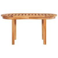 mesa de centro 90x50x45 cm madera de teca dura finamente lijada - marron