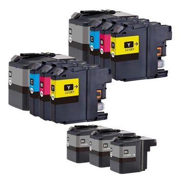 Compatible Multipack Brother MFC-J6925DW Printer Ink Cartridges (11 Pack) -LC12EBK