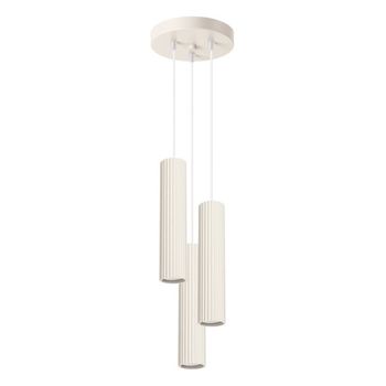 Lámpara colgante moto beige, 3 luces