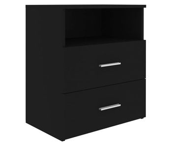 Vidaxl mesita de noche negra 50x32x60 cm