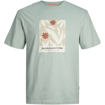 Jack & Jones Camiseta 12257641 JORMARBELLA AOP BRANDING TEE SS CR JNR GRAY MIST para niño