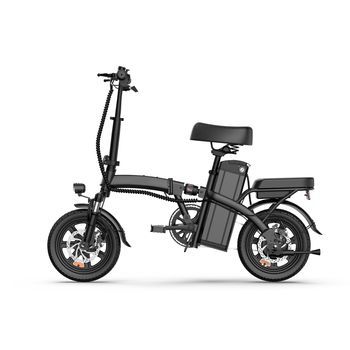 Bicicleta Eléctrica Plegable Urlife F1l, 14”, Batería Extraíble De 48v 7.5ah, Negra