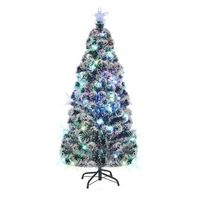 arbol de navidad preiluminado con soporte y led fibra optica 180 cm vidaxl