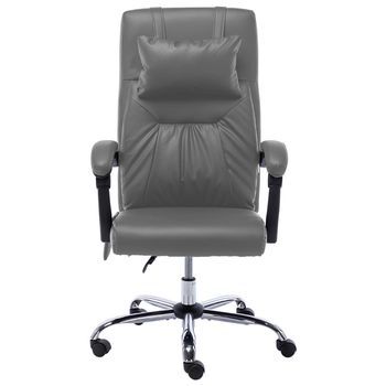 Silla De Masaje | Silla De Gaming De Masaje De Cuero Sintético Gris Antracita