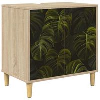 mueble de cuarto de bano elburg sonoma 60 x 40 x 60 cm vidaxl