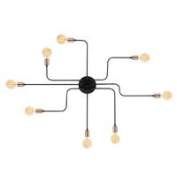 lampara de pared truva-n-701 bronce negro hierro diametro 140x15 cm