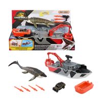 jurassic world barco de rescate y mosasaurio juguete 3 anos