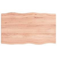tablero mesa madera tratada borde natural marron 100x60x2-4cm vidaxl