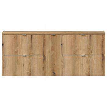 Mueble Bajo Lavabo Newport Mural Con 4 Cajones Y Puerta 140x60x40 Cm Mdf - Roble